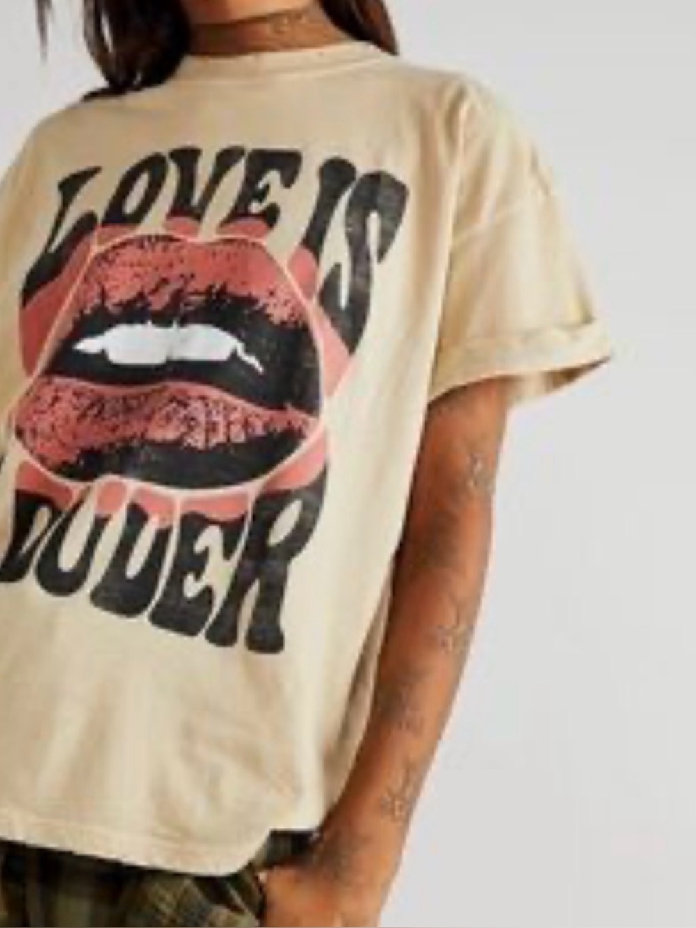 Free People Girl Dangerous graphic tee sz medium